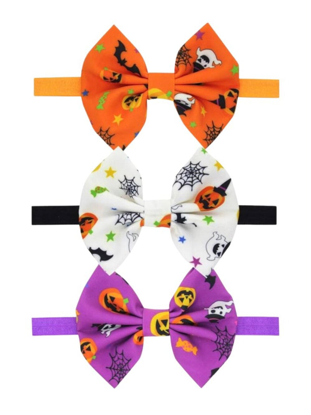 Spooky Cute Halloween Headband Bows for Baby Girls Costume 3 pack (SKU: 116MI)